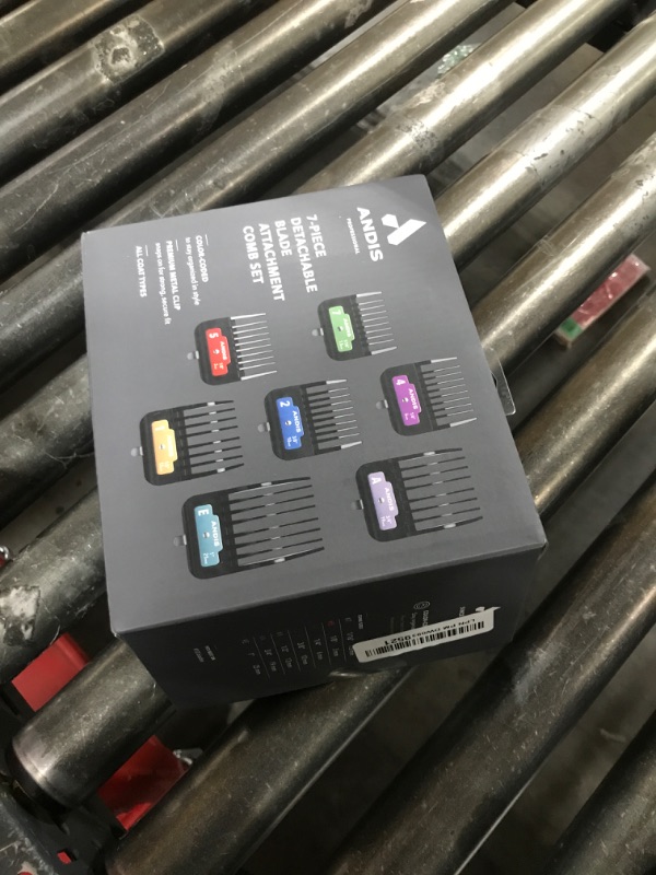 Photo 1 of Andis 562014 Premium Clip Animal Comb Set – Built with Plastic, Includes 7 Color Coded Combs of Different Sizes, Metal Clip to Attach Comb - Fits Ultra Edge & Ceramic Edge Blades, Multicolor