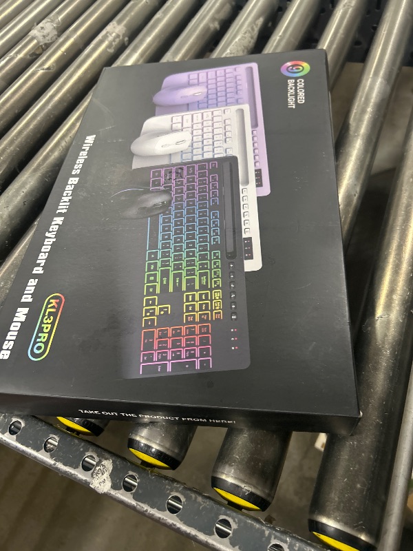 Photo 1 of Wireless Keyboard and Mouse Combo, 9 Backlit Effects, Wrist Rest, Phone Holder, 2.4G Lag-Free Ergonomic Keyboards, Rechargeable Silent Cordless Set for Computer, Laptop, Mac, Windows -SABLUTE?White?