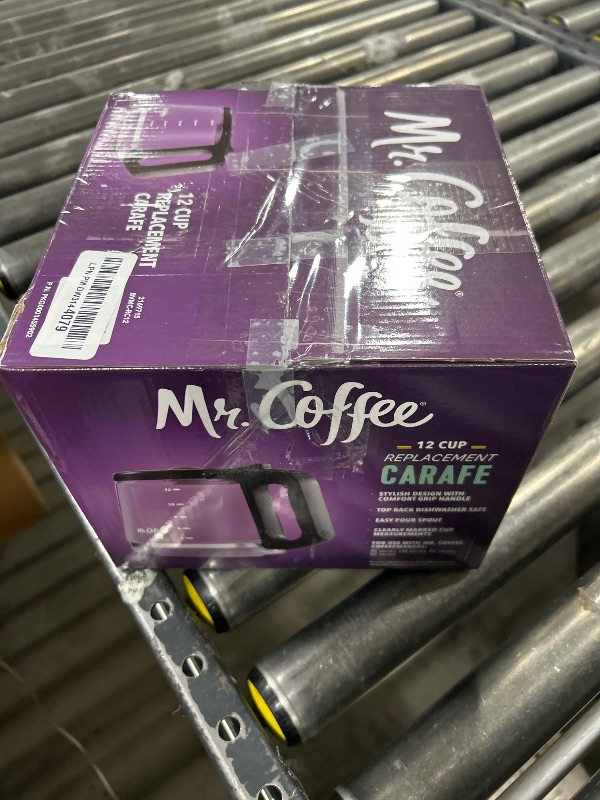 Photo 1 of Mr. Coffee 12-Cup Replacement Carafe – Compatible with Mr. Coffee 12 Cup Machines, Glass Pot with Black Handle
