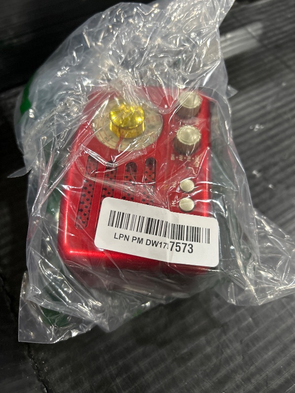 Photo 1 of PRUNUS J-160 Small Retro Vintage Radio with Bluetooth, Portable Transistor Radio AM FM, Rechargeable Battery Operated, Support TF Card AUX USB MP3 Player (Red)