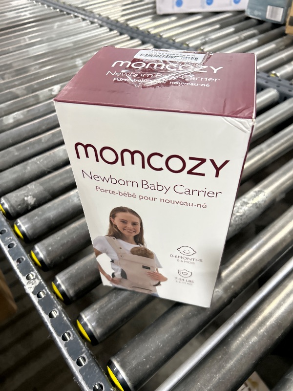 Photo 1 of Momcozy Newborn Baby Carrier - Ergonomic, Cozy and Lightweight Carrier for 7-24lbs, Adjustable Neck Support with Sunshield, Breathable Airmesh Perfect for Summer Outing, Silver Grey