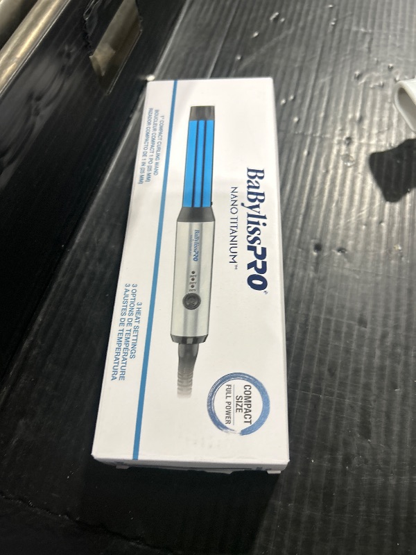 Photo 1 of BaBylissPRO Nano Titanium Curling Wand, 1" Compact Travel Size Professional Hair Wand Curling Iron for Long Lasting Curls, Creates the Perfect Curls for All Hair Types