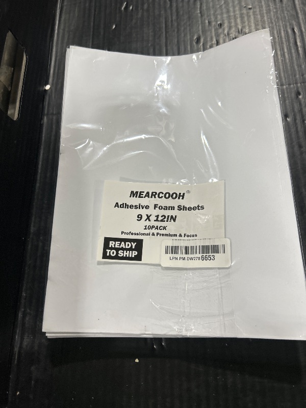 Photo 1 of MEARCOOH Self Adhesive Foam Sheets, White 9x12 Inch 2mm Sticky Eva Foam Paper for Crafts Cardmaking Photo Frames Classroom Scrapbooking Christmas Crafts (White 10 Sheets)