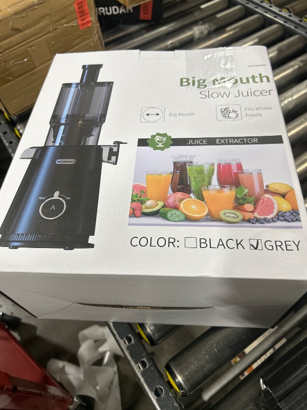Photo 1 of Cold Press Juicer, ECOSELF Slow Masticating Juicer with 4.35" Large Feed Chute Fit Whole Fruits & Vegetables, Self Feeding for Juice Extractor Machine, Easy to Clean and Assemble, High Juice Yield