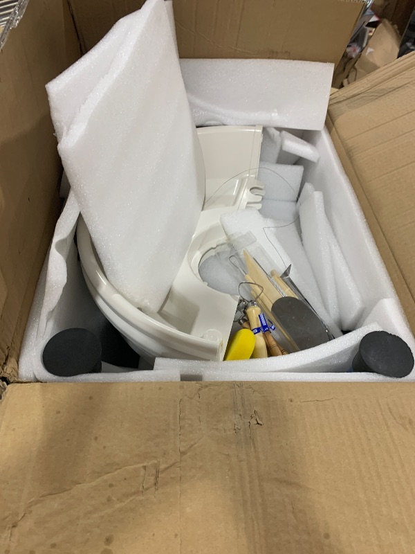 Photo 1 of Huanyu Pottery Wheel Ceramic Machine 35cm/14in with Foot Pedal & LCD Screen, Electric Pottery Forming Machine Detachable Basin 250W Art Clay DIY Sculpting Tool Kit