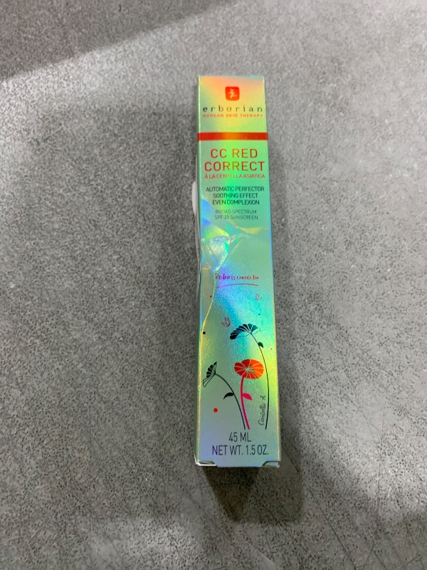 Photo 1 of Erborian CC Red Correct - Skincare-First Green Color Corrector with Centella Asiatica, Illuminating Color Corrector with Redness Coverage & SPF 25 - Cica, Korean Skincare, 1.5 Oz
