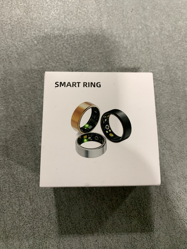Photo 1 of HitTopss Smart Ring, Fitness Tracking Smart Ring with Calories/Heart Rate/Blood Oxygen/Sleep Monitoring, IP68 Waterproof, No APP Subscription (Gold,8#)