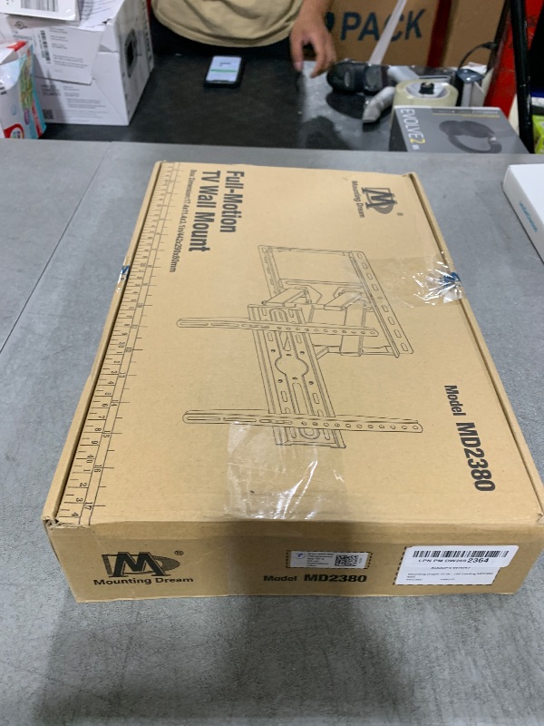 Photo 1 of Mounting Dream TV Wall Mount for 32-65 Inch Television,Mount with Swivel and Tilt, Full Motion Bracket with Articulating Dual Arms, Fits 16inch Studs, Max VESA 400X400 mm, 99lbs, MD2380