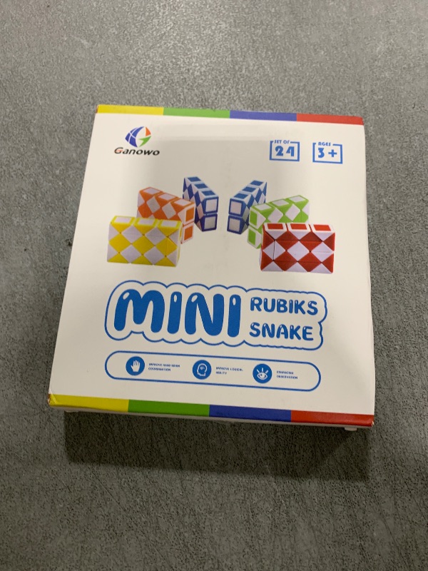 Photo 1 of Ganowo 24 Pack Fidget Snake Cube, Mini Twist Puzzle Party Bag Fillers Bulk Toys for Kids Teens Birthday Stocking Stuffers Party Favors Supplies Goodie Bags Fillers, Random Colors
