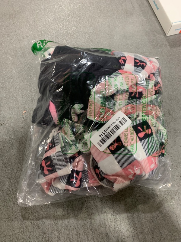 Photo 1 of Arshiner Girls Pajama Set 3 Piece Short Sleeve Sleepwear Summer Soft Cute Pjs Outfits Bow Plaid Girl Pjs Size 7-8