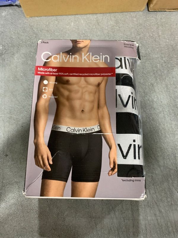 Photo 1 of Calvin Klein Men's Underwear Steel Micro Boxer Briefs, Black/Black/Black, Large