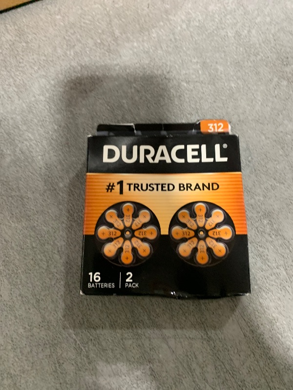 Photo 1 of Duracell DA312B16ZM09 Button Cell Hearing Aid Battery #312, 16/Pk