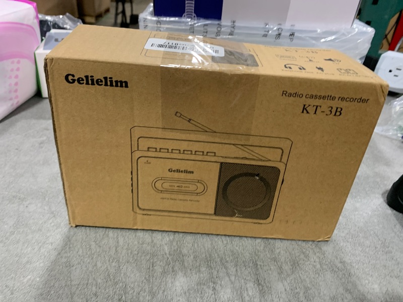 Photo 1 of Gelielim Cassette Player Boombox, Portable AM/FM Radio Stereo, Cassette Tape Player Recorder with Big Speaker and Earphone Jack, Battery Operated or AC Powered Tape Recorder Cassette Player