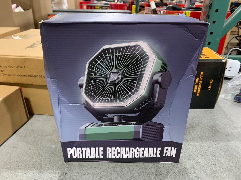 Photo 1 of Portable Fan 24000mAh Battery Powered with Remote & LED, 4 Speed Strong Airflow, Desk/Camping/Outdoor/Gym Fan for Office Travel Treadmill Camping Gear