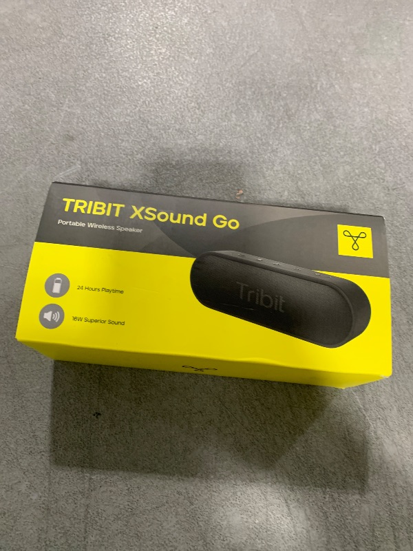 Photo 1 of Tribit XSound Go Bluetooth Speaker with 16W Loud Sound & Deeper Bass, 24H Playtime, IPX7 Waterproof, Bluetooth 5.3 TWS Pairing Portable Wireless Speaker for Home, Outdoor (2024 Upgraded)