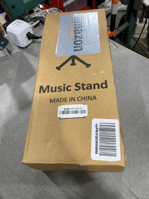 Photo 1 of Vekkia Metal Professional Portable Perforated Sheet Music Stand - Folding Adjustable Holder, with Carrying Bag, Sturdy for Instrumental Performance, Band & Travel