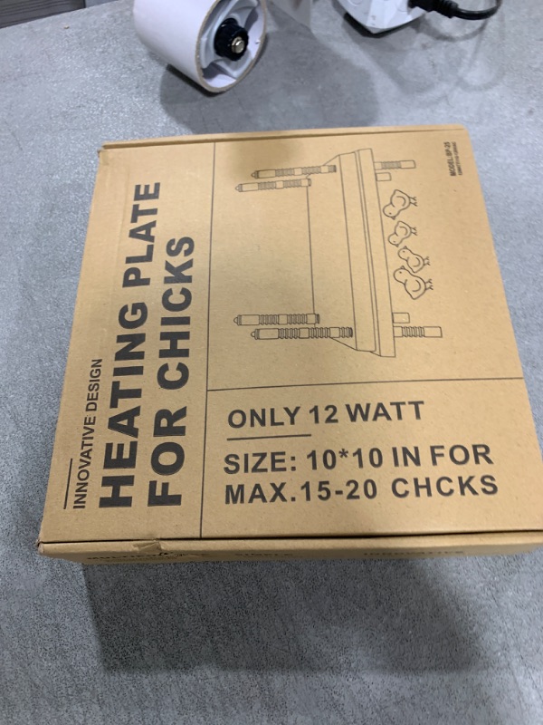 Photo 1 of Brooder Heater for Chicks 10" x 10" with Anti Stand Lid and Adjustable Heights