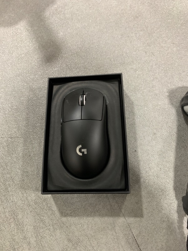 Photo 1 of Logitech G PRO X SUPERLIGHT 2 wireless gaming mouse, 60 g pro-grade mouse with 5 programmable buttons, 44k DPI sensor, 8 kHz report rate, USB-C charging for PC/Mac - Black