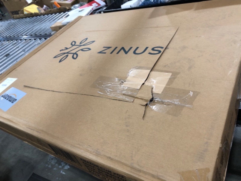 Photo 1 of ZINUS No Assembly Metal Box Spring 9 Inch White Mattress Foundation, Sturdy Metal Structure, Twin