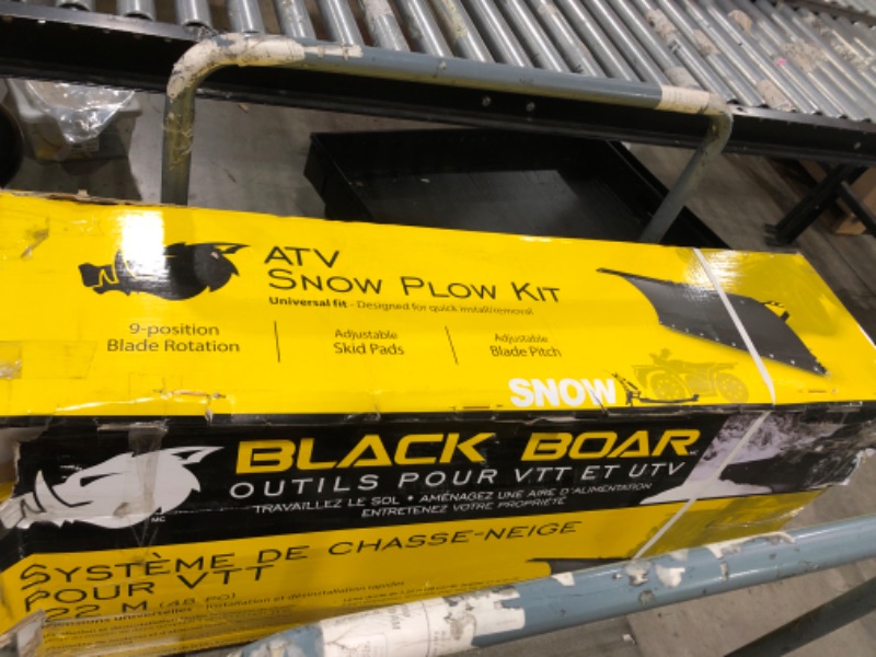Photo 1 of Black Boar Camco ATV Snow Plow Kit | Features a 48-inch Adjustable Straight Blade and Adjustable Tension Safety Trip Springs (66016)