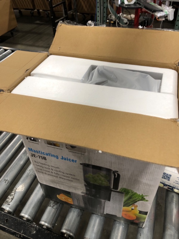 Photo 1 of Cold Press Juicer, 5.8" Wide Feed Chute Juice Extractor Machine with 400W, High Juice Yield, Slow Masticating Juicer for Whole Vegetables & Fruits, Premium Silver