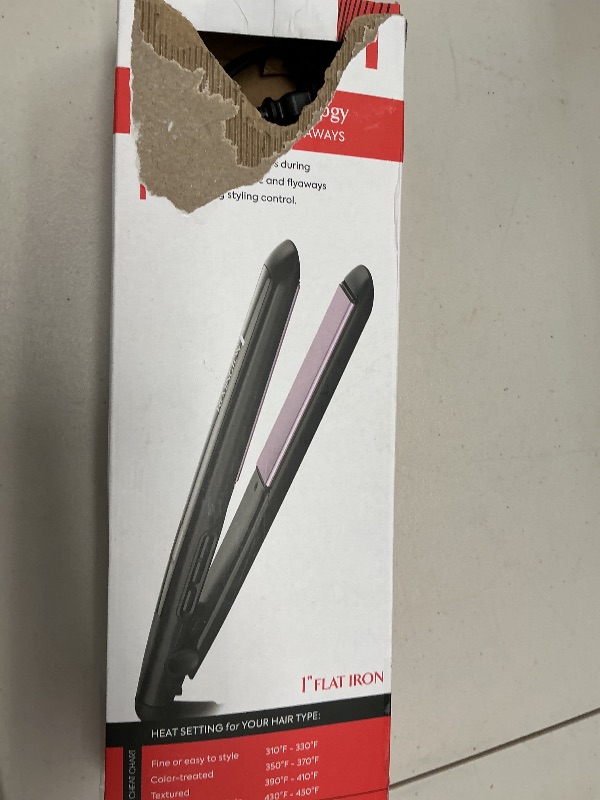 Photo 1 of Remington 1" Flat Iron, Hair Straightener with Anti-Static Technology, Rapid 30-Second Heat-Up, 60-Minute Auto Shut-Off, 30% Longer Ceramic Floating Plates, and Titanium-Ceramic Coating