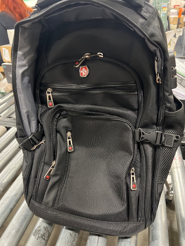 Photo 1 of Rolling Backpack with Wheels, USB & Type-C Charging Ports, 21x14x9, Water-Resistant, 17.3" Laptop Compartment, EVA Material, Built-In Customs Lock – Wheeled Business Backpack for Travel, Work, College