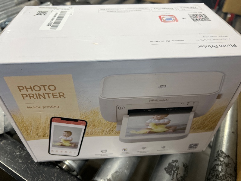 Photo 1 of HPRT 4x6 Photo Printer, +20 Sheets&1 Ribbon, Picture Printer for iPhone, Android, Portable Dye-Sublimation, AR Video Printing?White?