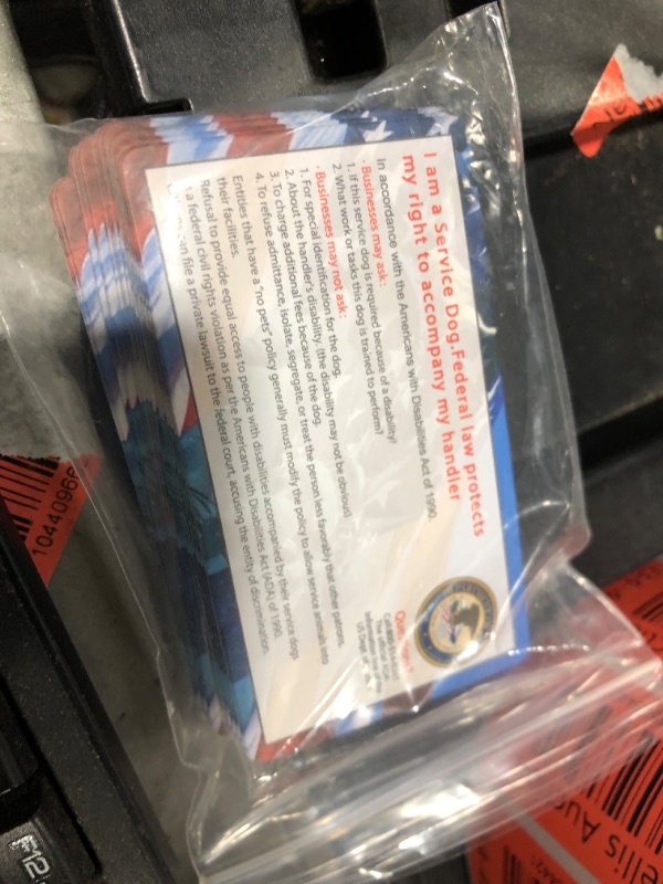 Photo 1 of SERVICE DOG INFORMATION CARDS