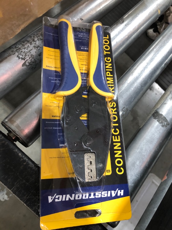 Photo 1 of Haisstronica Crimping Tool for Non-Insulated Open Barrel Terminals Receptacles,AWG 20-10 Ratchet Wire Crimper Tool,Wire Terminal Crimper HS-5327