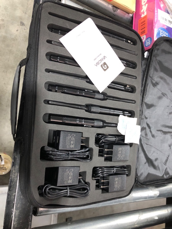 Photo 1 of Wireless DMX 8PCS DMX512 Wireless Dfi DJ 2.4G 7 Receivers & 1 Transmitter Lighting Control with Bag Adapter for LED Stage Disco Party Bar Lighting, Black by Vangoa