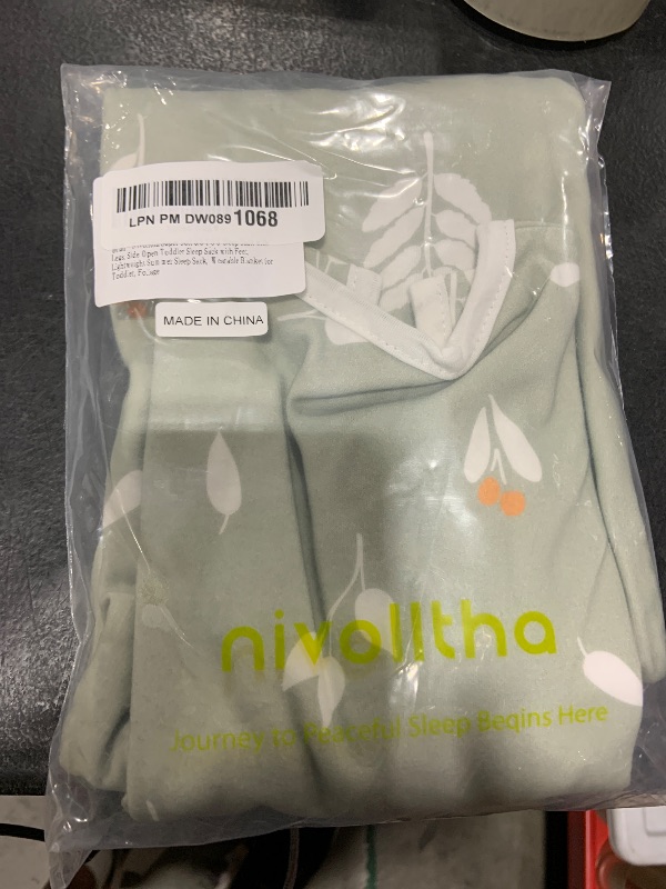 Photo 1 of Nivolltha Super Soft 0.5 TOG Sleep Sack with Legs, 100% Organic Cotton Side Open Lightweight Toddler Sleep Sack with Feet, Foliage, Size M