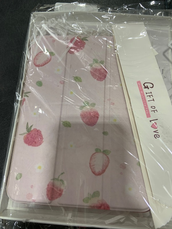 Photo 1 of MAYCARI Strawberry Daisy Design Case for iPad Mini 8.3 inch 2021 with Pencil Holder, Cute Floral Flowers iPad 6th Generation Soft TPU Back Protective Case, Auto Sleep/Wake Cover Slim Shell for Women