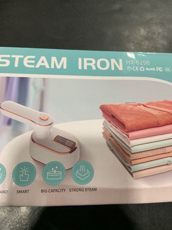 Photo 1 of Travel Steamer Iron for Clothes Mini - Portable Ironing Machine Travel Small Size Portable Steamer Travel College Dorm Home Essentials Steamer for Clothes(White)