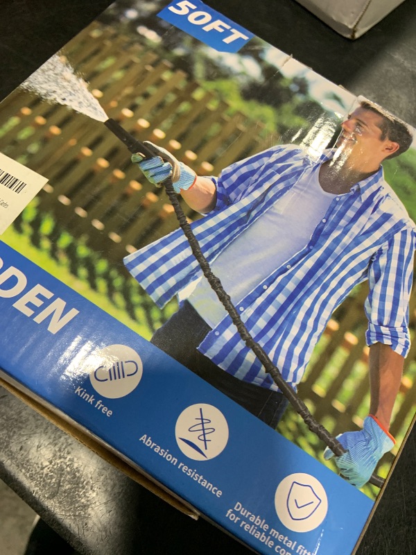 Photo 1 of Toolasin Garden Hose 50ft, Non-Expanding, Lightweight, Leak-Proof Metal interface, No-Knots, Portable, Wear-Resistant, Sturdy, Flexible, 3/4GHT, Water Hose for Yard, Garden