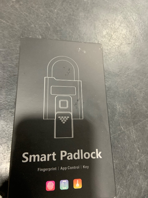 Photo 1 of eLinkSmart Fingerprint Padlock with Key Backup, Heavy Duty Weatherproof Bluetooth Biometric Keyless Electronic Digital Smart Pad Lock for Gate Outdoor Fence Gym Locker Pool Shed Storage