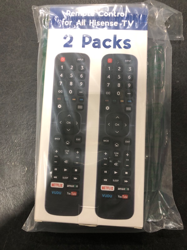 Photo 1 of 2 Pack Replacement Remote for Hisense TV, Compatible with All Hisense 4K ULED HD UHD Android Smart TVs