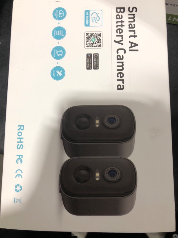Photo 1 of 2K Security Cameras Wireless Outdoor, 2 Pack Battery Powered WiFi Cameras for Home Security with AI Motion Detection, Spotlight Color Night Vision, 2-Way Talk, Siren Alarm, IP65, Cloud/SD Storage