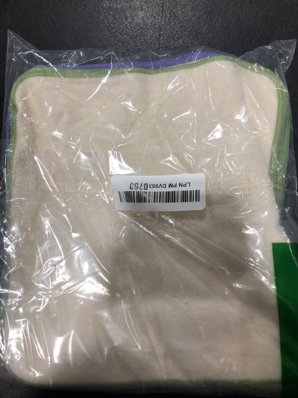 Photo 1 of OsoCozy Flannel Cloth Baby Wipes - Reusable and Washable Saves Money - 15 Pack Unbleached/Natural 100% Cotton - Soft and Durable - Colorful Outer Stitching - 8 x 8 inches each.