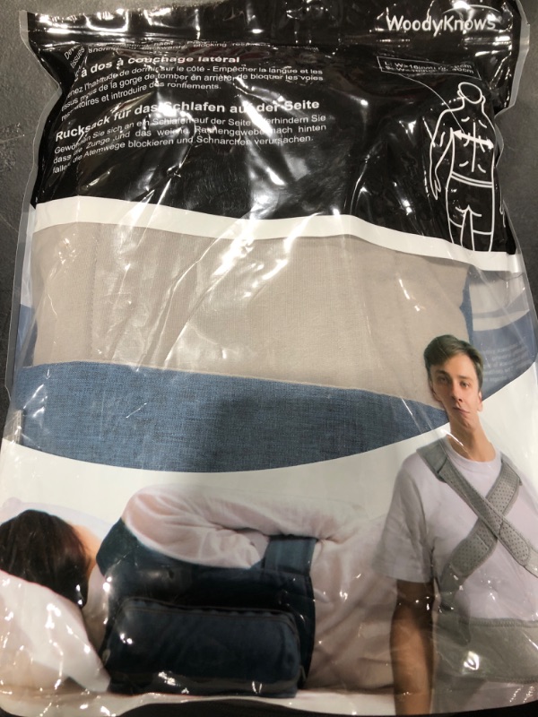 Photo 1 of WoodyKnows Side-Sleeping Backpack, Sleep Position Trainer, alleviates snoring Caused by Throat Issues (Large 1 Pack)