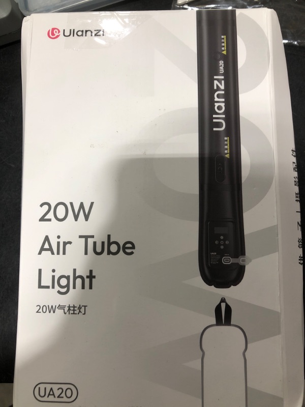 Photo 1 of Ulanzi UA20 20W Bi-Color Inflatable Tube Light, Portable Handheld Magnetic 2700K to 6500K CRI 95+ Air Video Streaming Light 1/4" Mount Photography Lighting Stick
