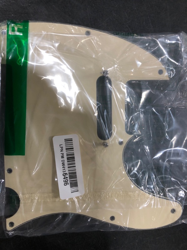 Photo 1 of KAISH 8 Hole Tele Style Guitar Pickguard TL Pick Guard with Pickup Mounting Screw Holes for Tele/Telecaster Aged White 3 Ply