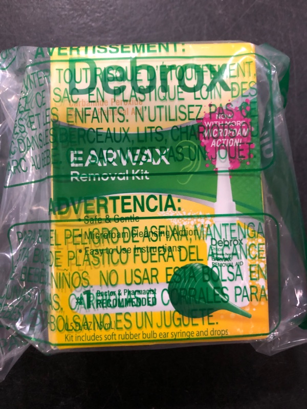 Photo 1 of Debrox Ear Wax Removal Kit - Includes Bulb Syringe and 0.5 Fl Oz Removal Drops for Cleaning Ears