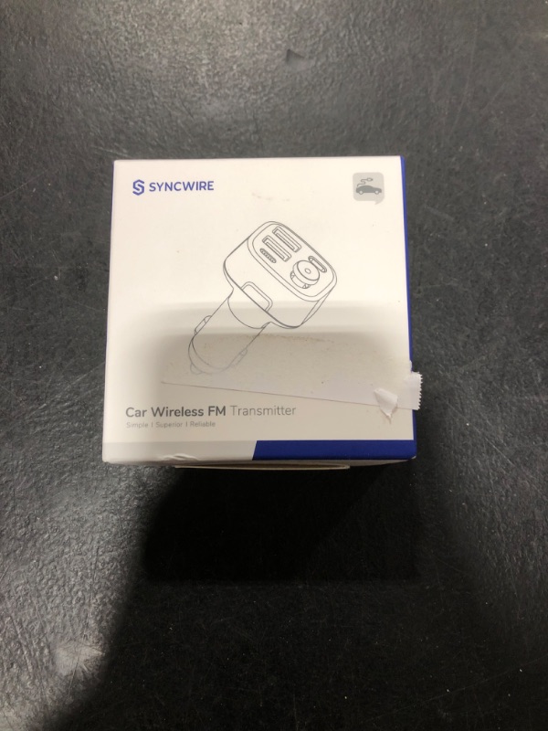 Photo 1 of Syncwire Bluetooth 5.4 FM Transmitter Car Adapter 48W (PD 36W & 12W) [Light Switch] [HiFi Bass Sound] [Fast Charging] Wireless Radio Music Adapter LED Display Hands-Free Calling Support USB Drive