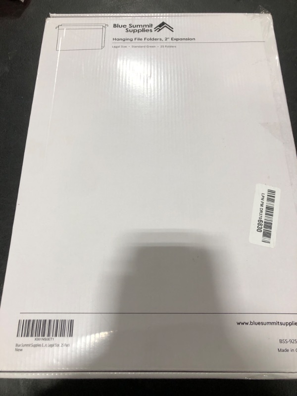 Photo 1 of Blue Summit Supplies Legal Size Hanging File Folders, 2" Expansion, 1/3 Cut Adjustable tabs, Legal Size, 5 Tab Locations, Designed for Legal and Law Office File Organization, Standard Green, 25 Pack