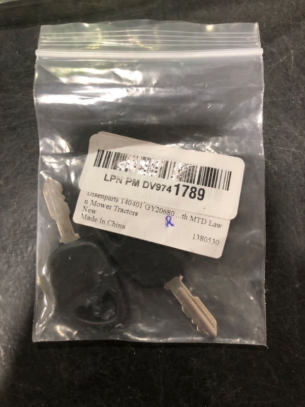 Photo 1 of Disenparts 140401 GY20680 GX24332 Ignition Start Keys Compatible With John Deere 102 105 115 125 145 Compatible with AYP Husqvarna Compatible With MTD Craftsman Cub Cadet Lawn Mower Tractors 2 PCS