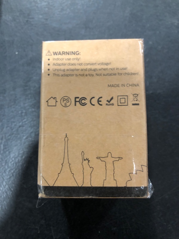 Photo 1 of Travel Adapter, Worldwide All in One Universal Travel Adaptor AC Power Plug Adapter Wall Charger with USB-C and USB-A Charging Ports for USA EU UK AUS Black