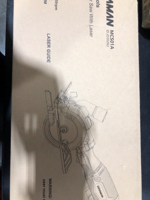 Photo 1 of DOVAMAN Circular Saw, 5.8A 4-1/2" Circular Saw w/Laser, Metal Auxiliary Handle, 6 Blades (4½", 4¾"), Cutting Depth 1-11/16" (90°), 1-1/8" (45°), Ideal for Wood, Soft Metal, Plastic, Tile - MCS01A