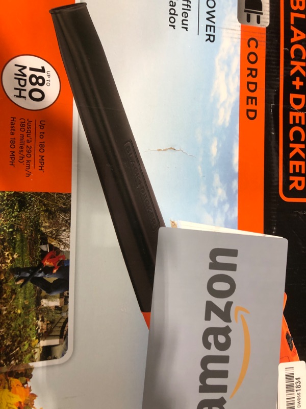 Photo 1 of BLACK+DECKER Electric Leaf Blower, 7-Amp (LB700)