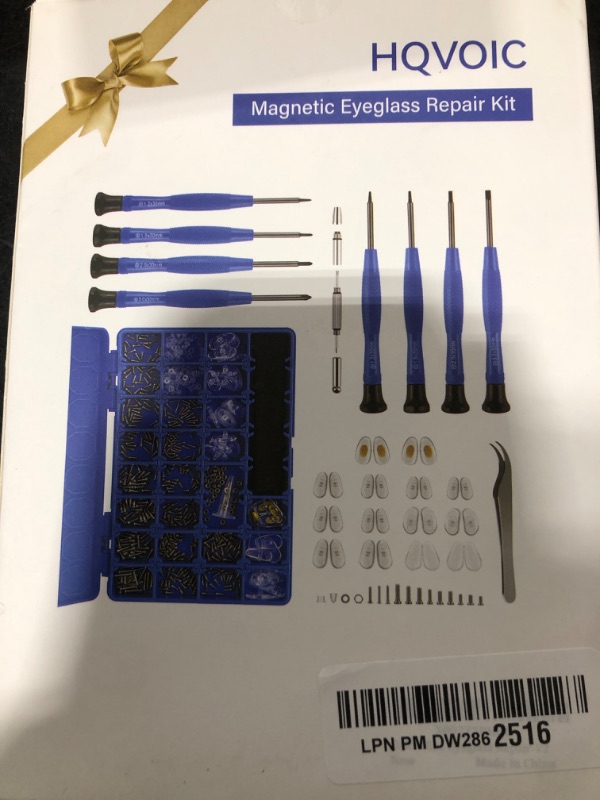 Photo 1 of Upgrade Version Magnetic Eye Glass Repairing Kit, Eyeglass Repair Tool Kit with Compact Screw Box Include Nose Pads, Precision Screwdriver Set, Screws, Tweezer for Eyeglass, Sunglass, Spectacles Watch
